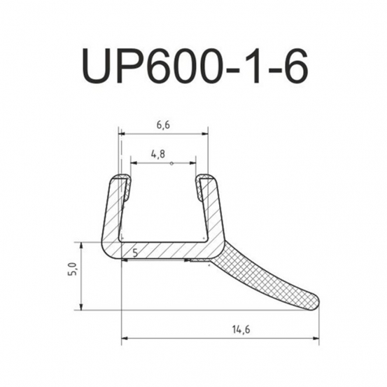 Уплотнитель PVC UP600-1-6