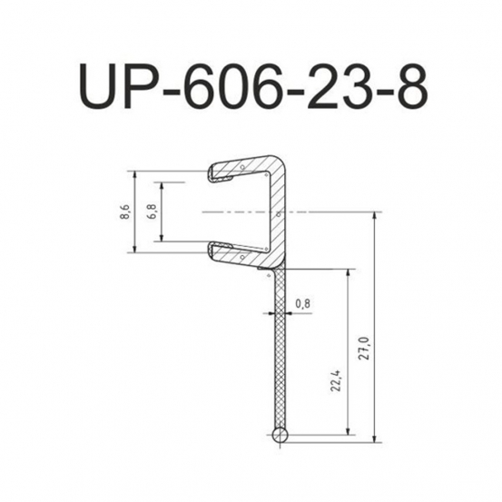 Уплотнитель PVC UP606-23-8