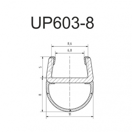 Уплотнитель PVC UP603-8