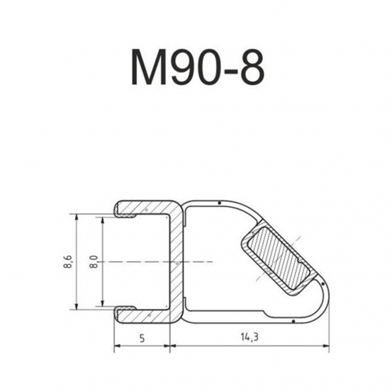 Уплотнитель PVC M90-8