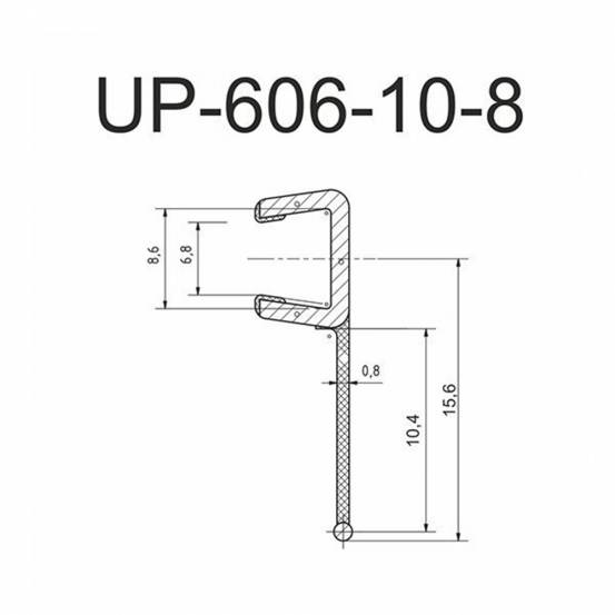 Уплотнитель PVC UP606-10-8