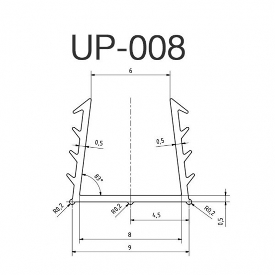 Уплотнитель PVC UP-008
