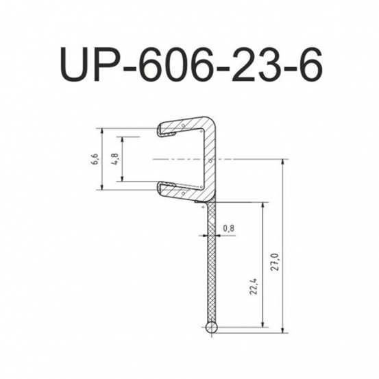 Уплотнитель PVC UP606-23-6