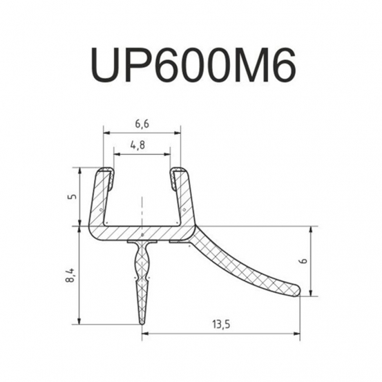 Уплотнитель PVC UP600-M6
