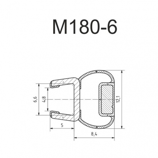 Уплотнитель PVC M180-6