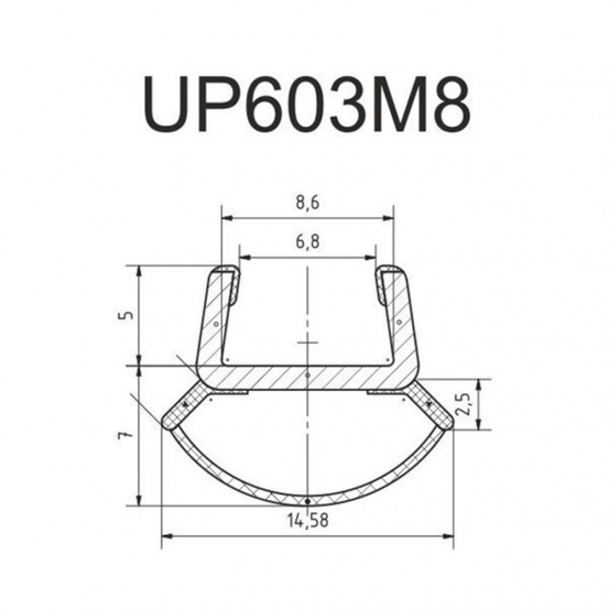 Уплотнитель PVC UP603-M8