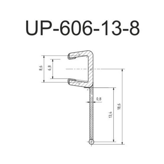 Уплотнитель PVC UP606-13-8
