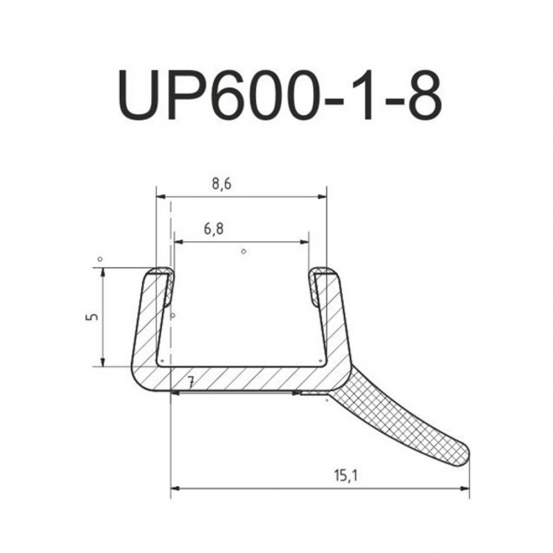 Уплотнитель PVC UP600-1-8
