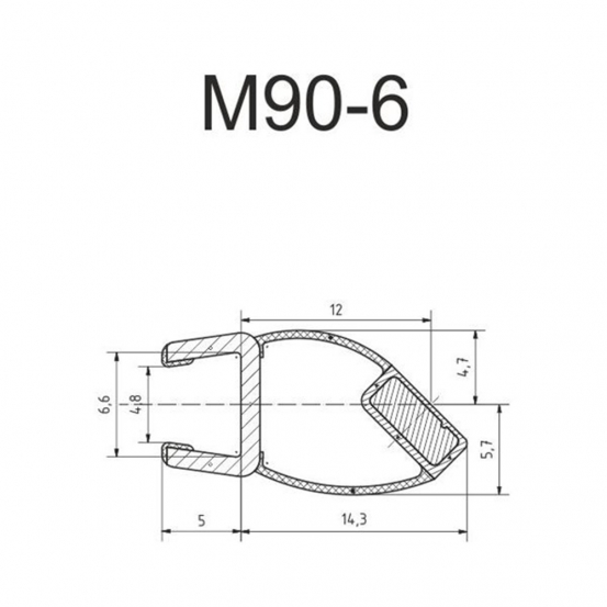 Уплотнитель PVC M90-6